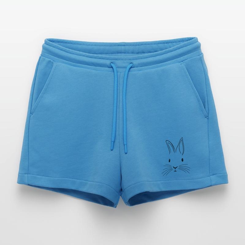 Minimalist Easter Easter Floppy Ear Organic Relaxed Cropped Shorts Made in EU