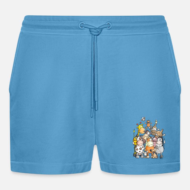 Tas géant de l'animal - Short bio décontracté court fabriqué en UE -  Sol Blue
