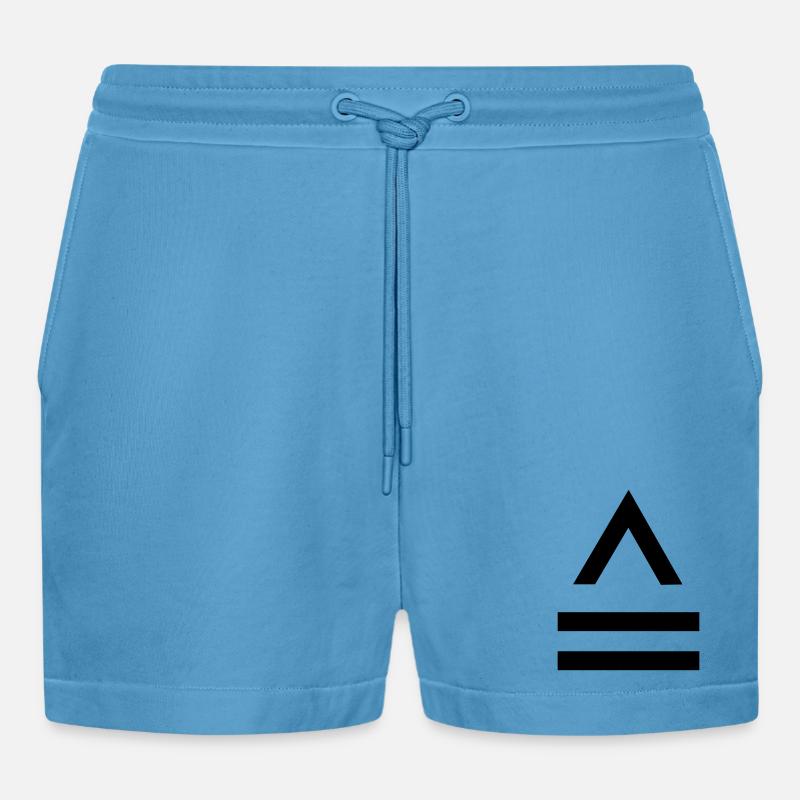 Entspricht Zeichen equivalent to - Organic Relaxed Cropped Shorts Made in EU -  Sol Blue