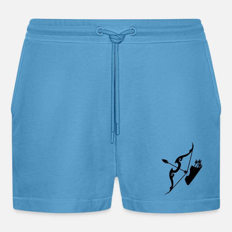Schütze-Bogen mit Pfeilen - Organic Relaxed Cropped Shorts Made in EU -  Sol Blue