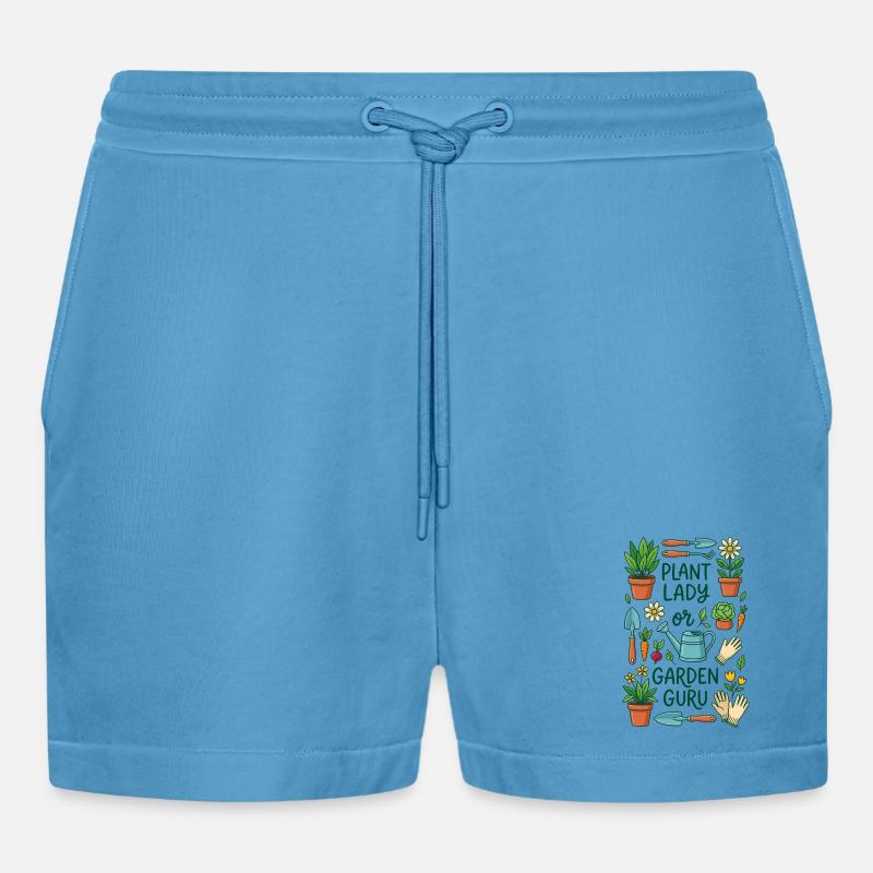 Der Pflanzenliebhaber oder Gartenexperte - Organic Relaxed Cropped Shorts Made in EU -  Sol Blue