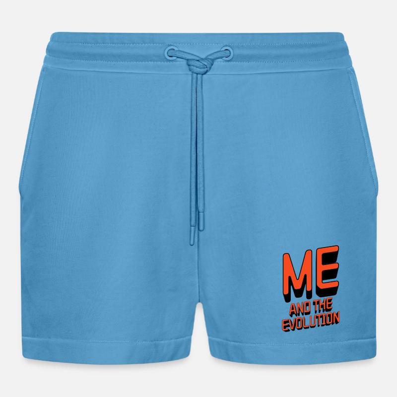 Moi et l’évolution - Short bio décontracté court fabriqué en UE -  Sol Blue