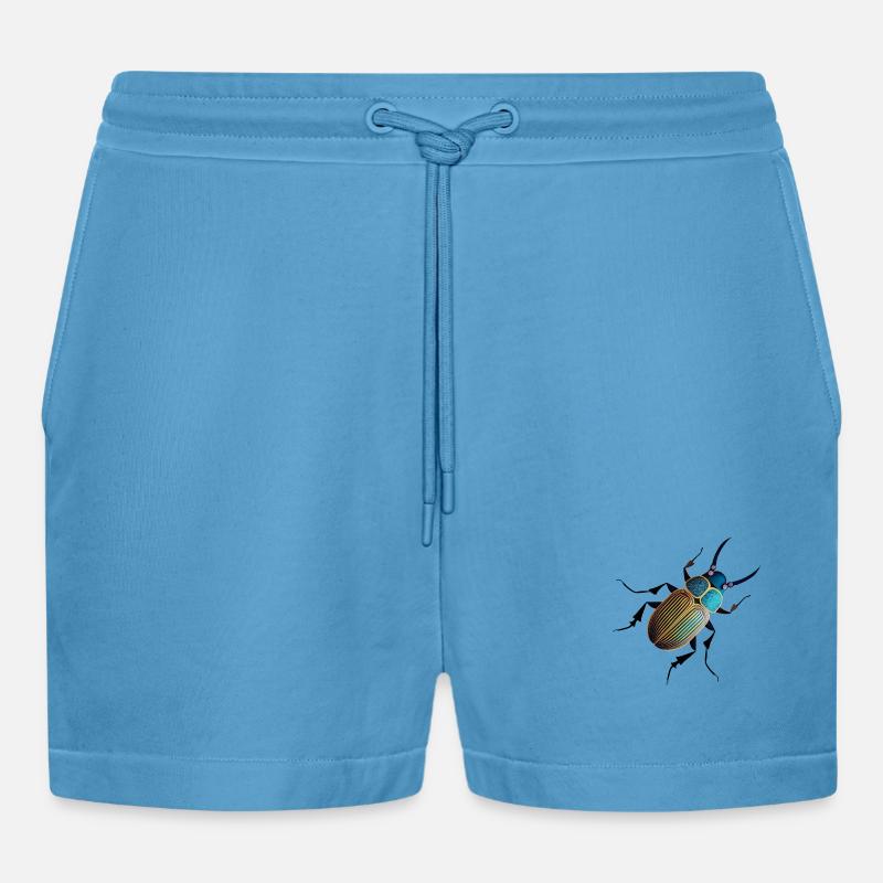 Insecte - Short bio décontracté court fabriqué en UE - Sol Blue