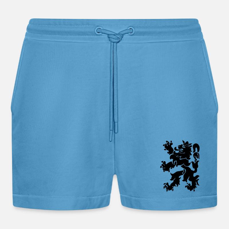 Löwenlöwe Lowe León Krone - Organic Relaxed Cropped Shorts Made in EU -  Sol Blue