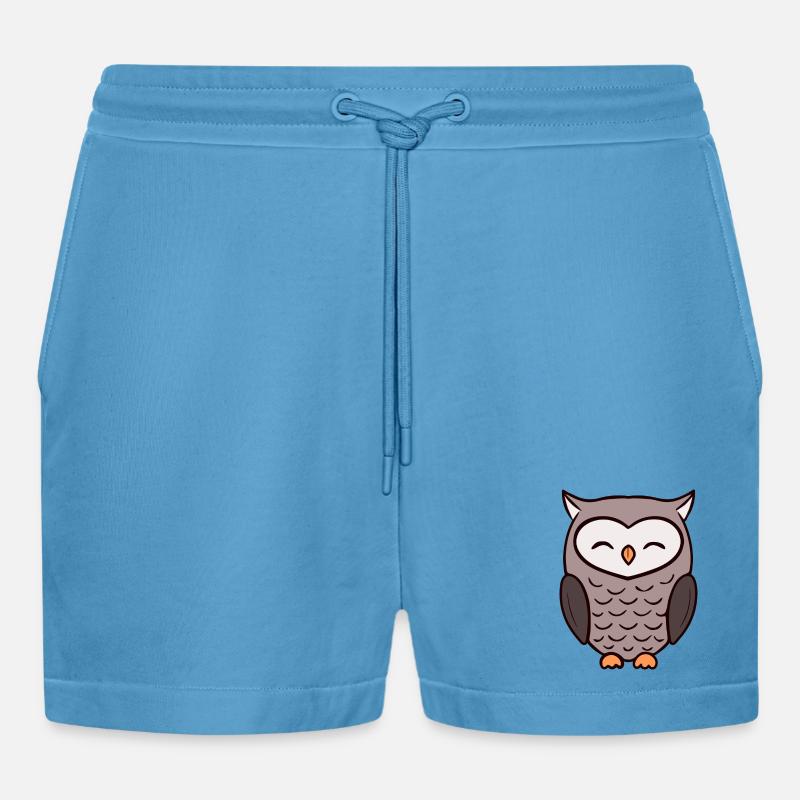 Eule Eulen - Organic Relaxed Cropped Shorts Made in EU -  Sol Blue