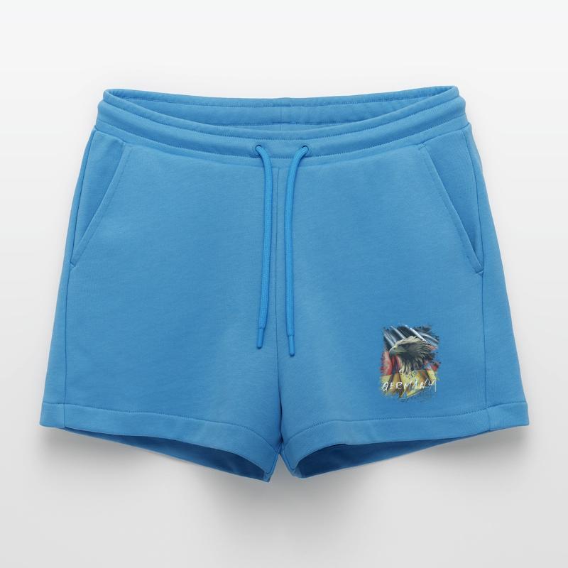Germany Eagle Eagle Head Gift Organic Relaxed Cropped Shorts Made in EU