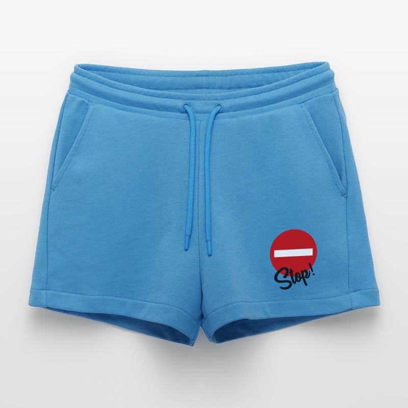 STOP. MESSAGE. QUOTATION. PANEL. DAD. MOTORCYCLE Organic Relaxed Cropped Shorts Made in EU