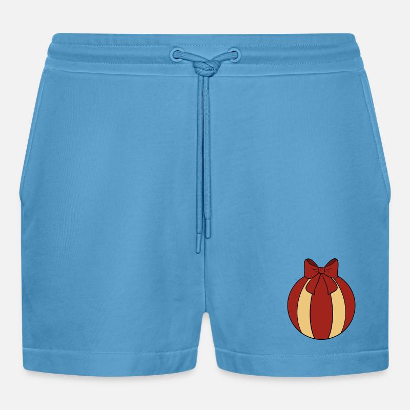 Weihnachtskugel  - Organic Relaxed Cropped Shorts Made in EU -  Sol Blue