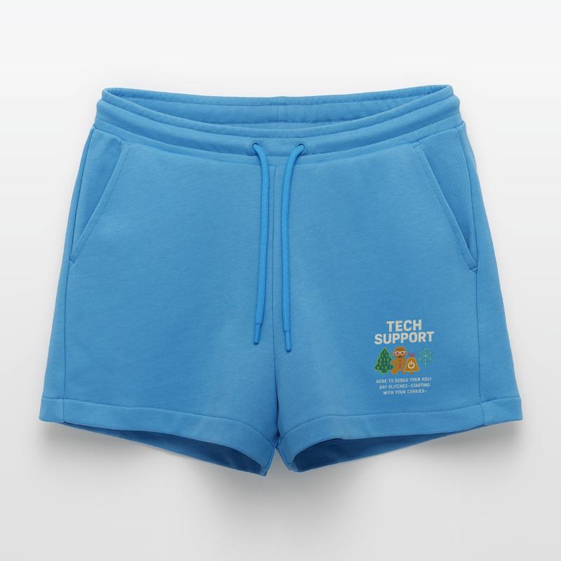 Admin Christmas Gift IT Support Debugging Organic Relaxed Cropped Shorts Made in EU