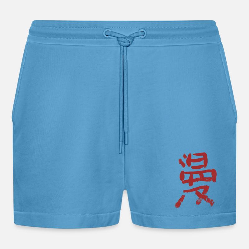 Manga - Organic Relaxed Cropped Shorts Made in EU -  Sol Blue