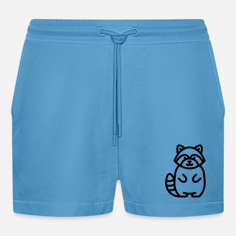 Waschbär - Organic Relaxed Cropped Shorts Made in EU - Sol Blue