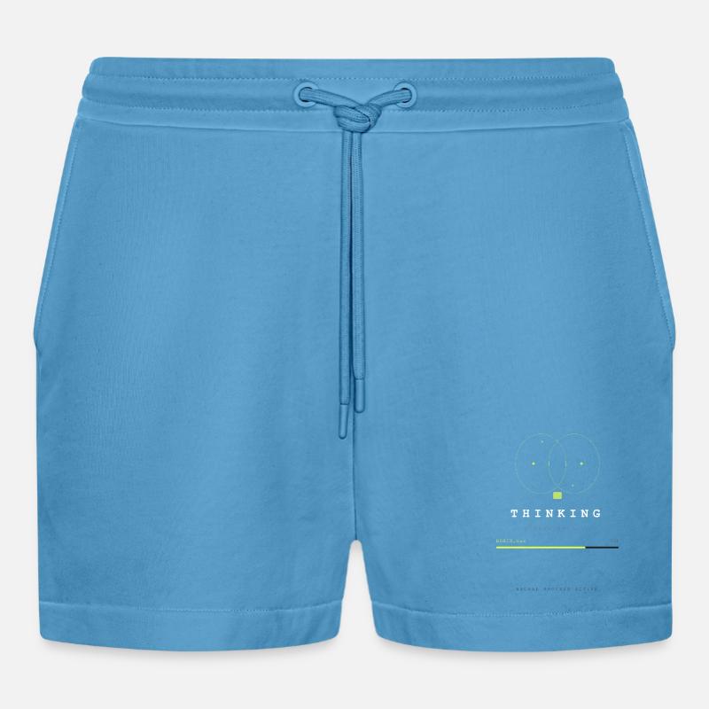 BRAIN.EXE IS LOADING - Organic Relaxed Cropped Shorts Made in EU -  Sol Blue