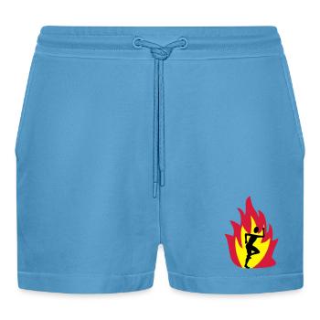 Flamme de coureur - Short bio décontracté court fabriqué en UE -  Sol Blue - Devant