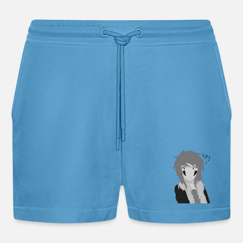 Anime manga - Organic Relaxed Cropped Shorts Made in EU -  Sol Blue