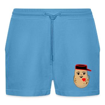 Cordiale pomme de terre Légumes Fantaisie - Short bio décontracté court fabriqué en UE -  Sol Blue - Devant