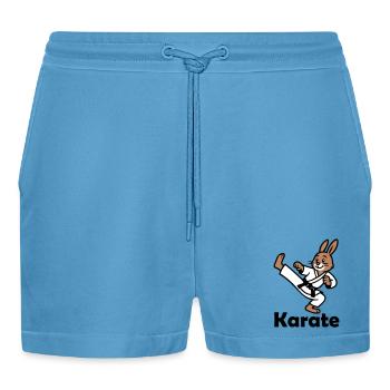 Karaté Lapin - Short bio décontracté court fabriqué en UE -  Sol Blue - Devant