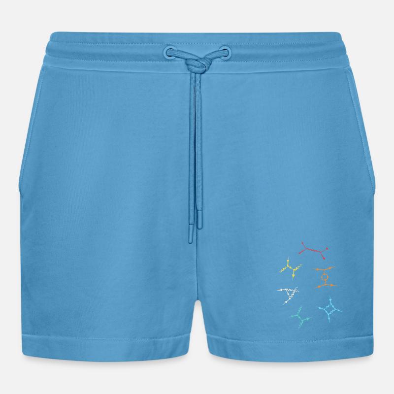 Quantum Physics Quantum Physics Quantum Leap - Organic Relaxed Cropped Shorts Made in EU -  Sol Blue