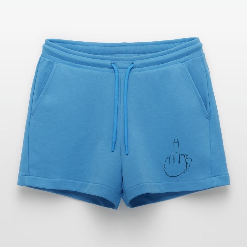 Middle finger statement Organic Relaxed Cropped Shorts Made in EU