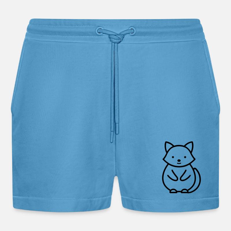 Waschbär - Organic Relaxed Cropped Shorts Made in EU -  Sol Blue