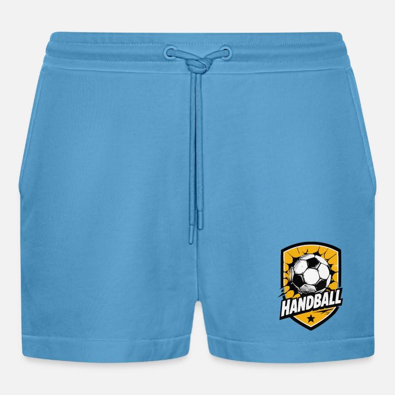 Explosion du bouclier de handball - Short bio décontracté court fabriqué en UE -  Sol Blue