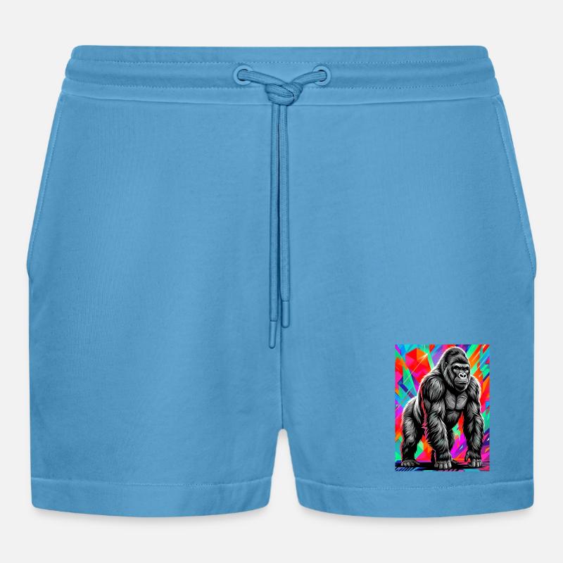 gorille - Short bio décontracté court fabriqué en UE - Sol Blue