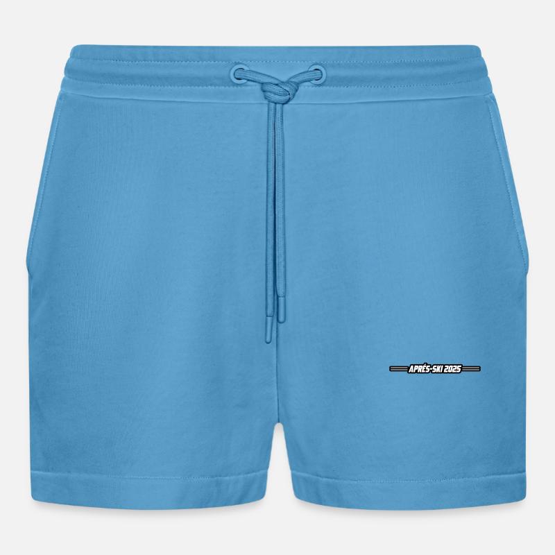 Apres Ski 2025 - Organic Relaxed Cropped Shorts Made in EU - Sol Blue