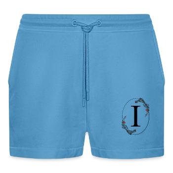 Lettre I - Short bio décontracté court fabriqué en UE -  Sol Blue - Devant