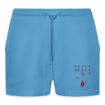 Little Red Riding Hood Play - Organic Relaxed Cropped Shorts Made in EU -  Sol Blue - Front