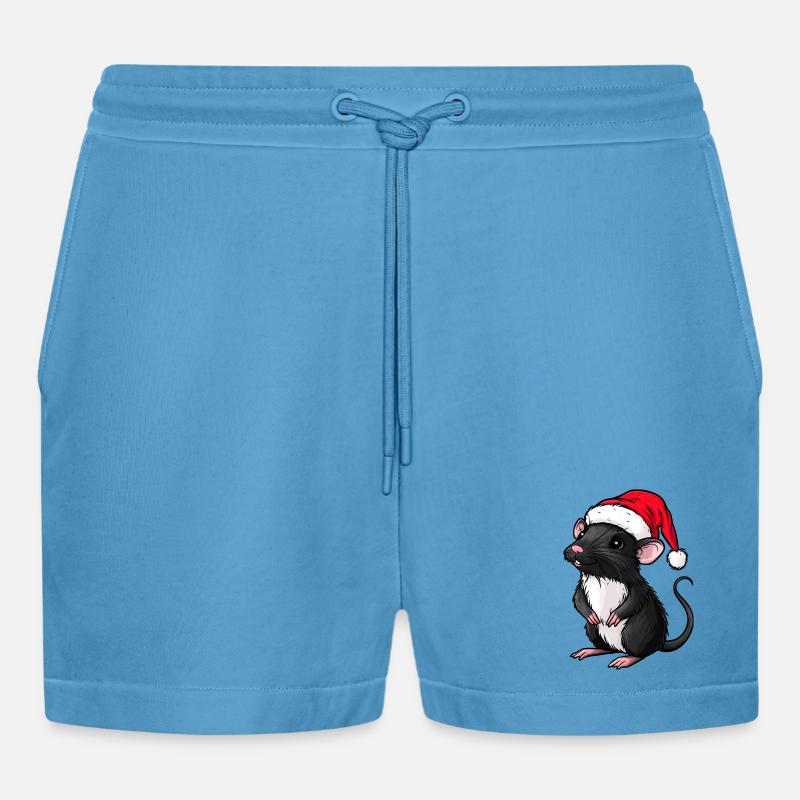 Julerotte - Organic relaxed cropped shorts made in EU - Sol Blue