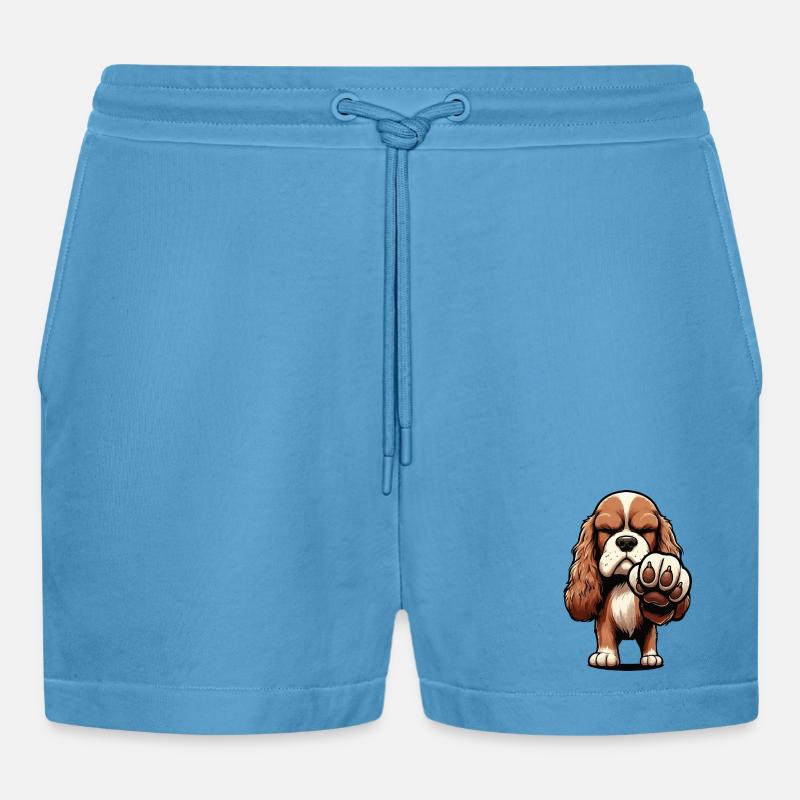 Cocker Spaniel Cockerhund Cocker Spaniel Besitzer - Organic Relaxed Cropped Shorts Made in EU -  Sol Blue