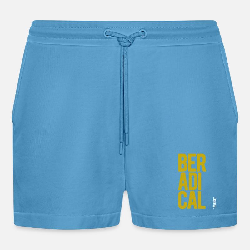 ThinkBick 94 - Organic Relaxed Cropped Shorts Made in EU -  Sol Blue