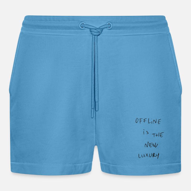 Offline - Organic Relaxed Cropped Shorts Made in EU -  Sol Blue