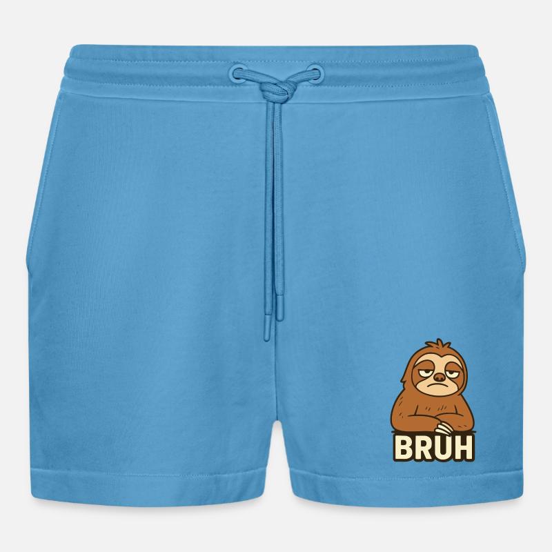 Conception de t-shirt décontracté Sloth Expression - Short bio décontracté court fabriqué en UE -  Sol Blue