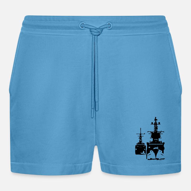 Zerstörer - Organic Relaxed Cropped Shorts Made in EU -  Sol Blue