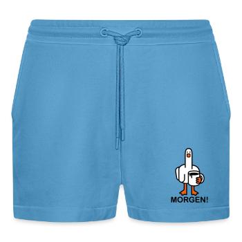 Guten Morgen! - Organic Relaxed Cropped Shorts Made in EU -  Sol Blue - Vorne