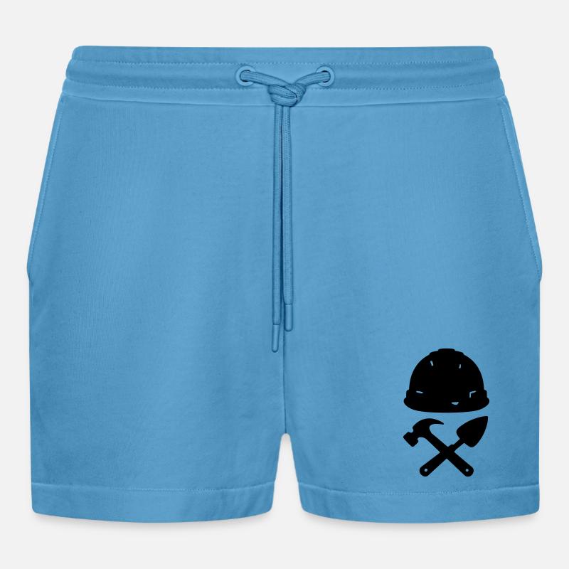 T-shirt Construction - Builder Tools Helmet - Short bio décontracté court fabriqué en UE -  Sol Blue