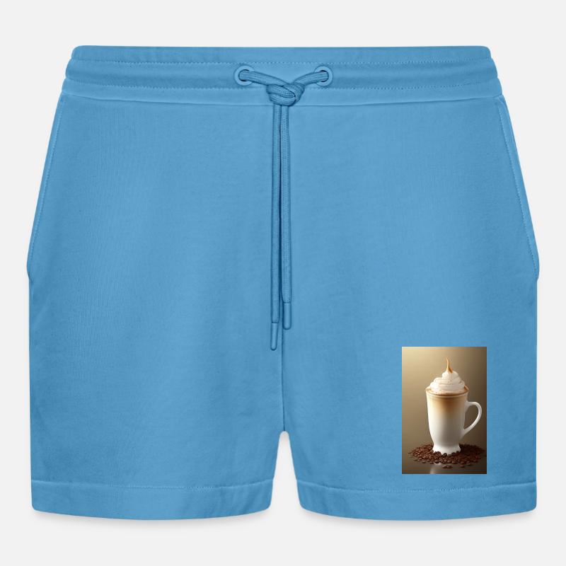 Kaffee, Kaffeebohnen - Organic Relaxed Cropped Shorts Made in EU -  Sol Blue