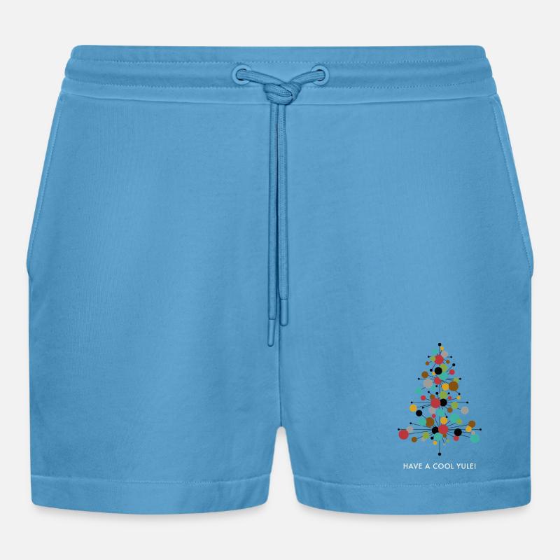 Have a Cool Yule! – Retro Weihnachtsdesign - Organic Relaxed Cropped Shorts Made in EU -  Sol Blue