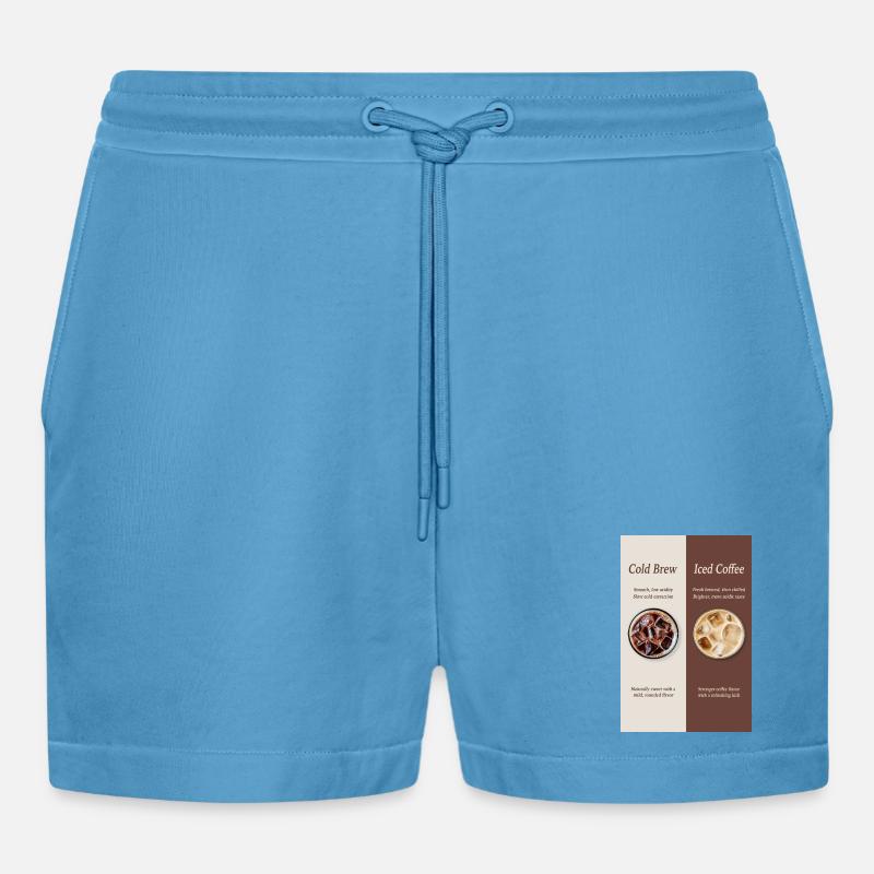 Affiche Cold Brew vs Café Glacé - Short bio décontracté court fabriqué en UE -  Sol Blue