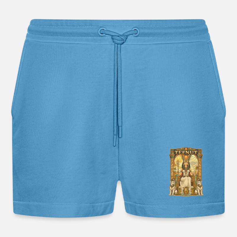 TEFNUT Throne - Organic Relaxed Cropped Shorts Made in EU -  Sol Blue
