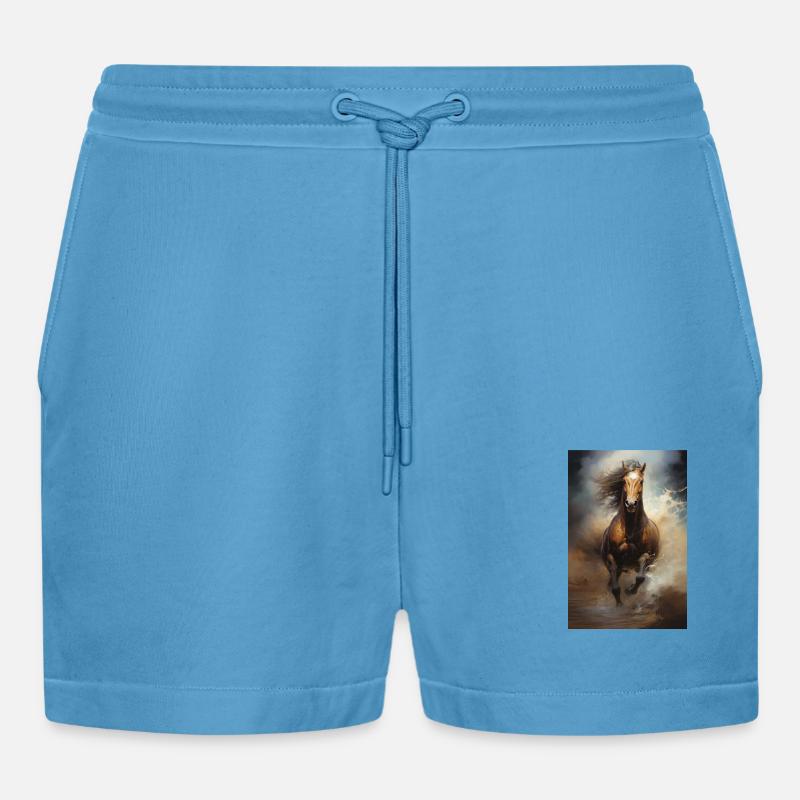 Pferd - Organic Relaxed Cropped Shorts Made in EU -  Sol Blue