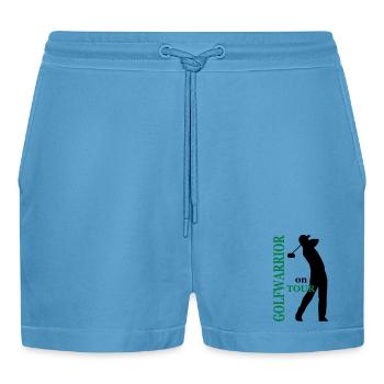 Golf - Organic Relaxed Cropped Shorts Made in EU -  Sol Blue - Vorne