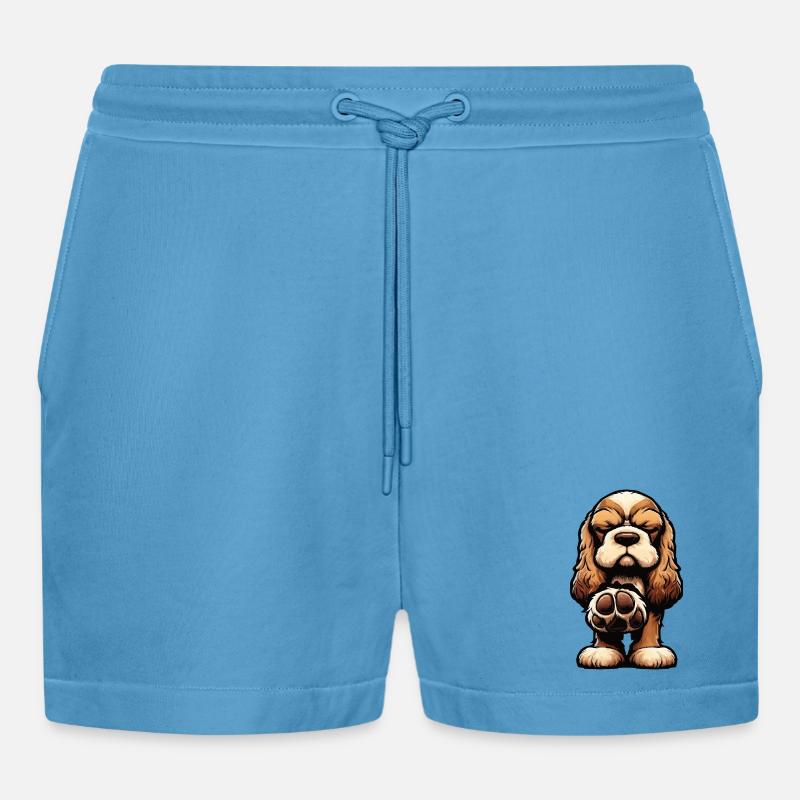 Cocker Spaniel Cockerhund Cocker Spaniel Besitzer - Organic Relaxed Cropped Shorts Made in EU -  Sol Blue
