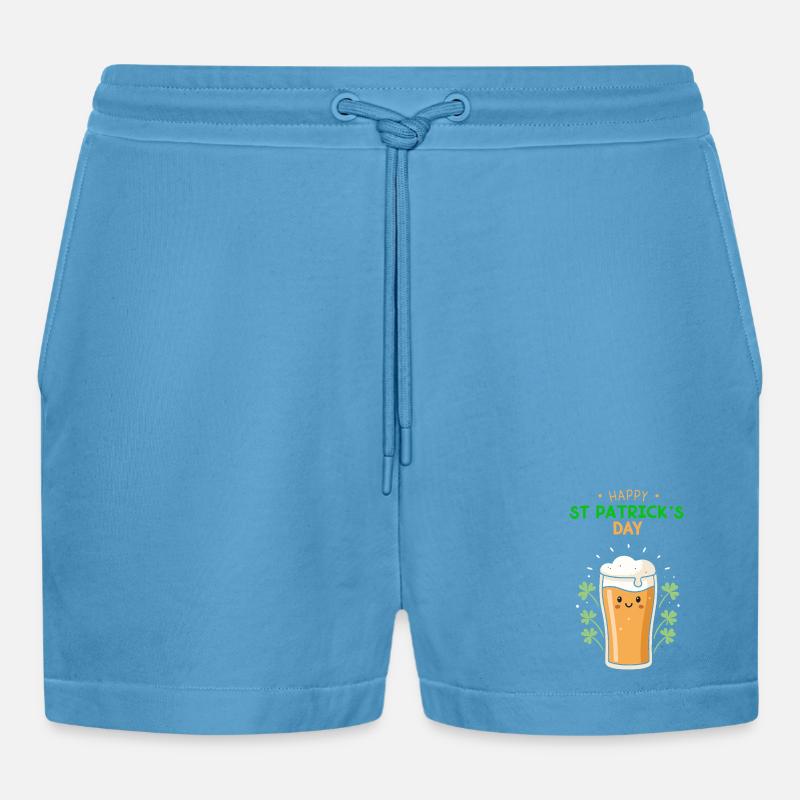 Bière Joyeuse St Patrick Jour - Short bio décontracté court fabriqué en UE -  Sol Blue