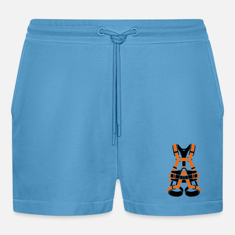 Klettergurt Baumpflege Baumkletterer Klettern - Organic Relaxed Cropped Shorts Made in EU -  Sol Blue