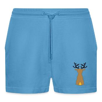 Weihnachten - Organic Relaxed Cropped Shorts Made in EU -  Sol Blue - Vorne
