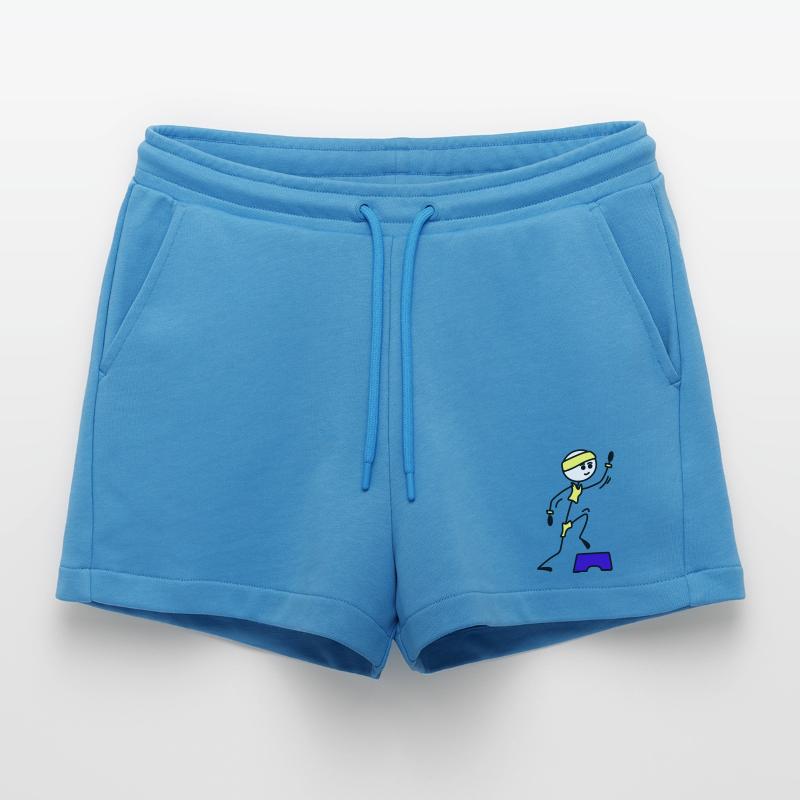 Schritte oder Aerobic Mädchen Trainingsübung Organic Relaxed Cropped Shorts Made in EU