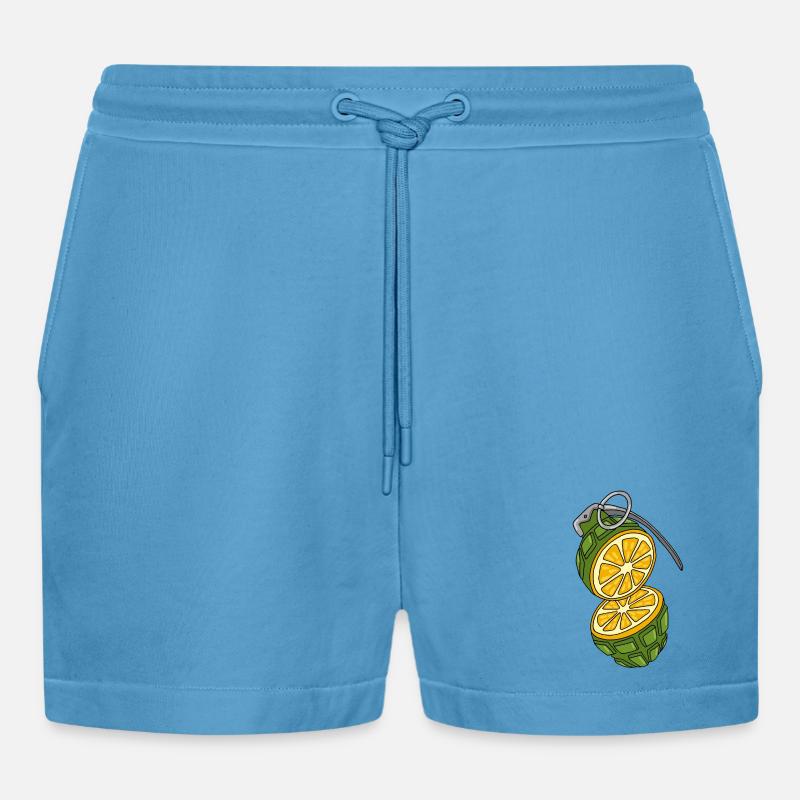 Die Granate ist eine Orange. - Organic Relaxed Cropped Shorts Made in EU -  Sol Blue