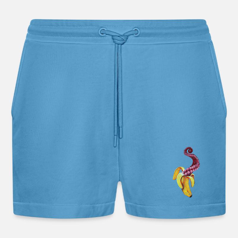 Wirbelnde Mutant-Banane - Organic Relaxed Cropped Shorts Made in EU -  Sol Blue