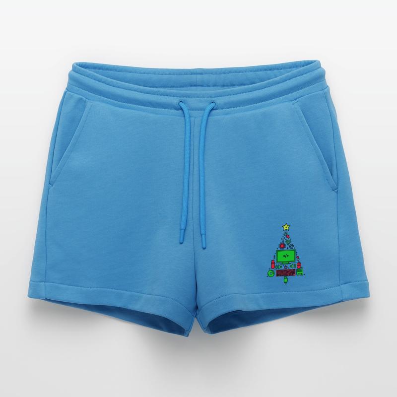 Code Computer Code Debug Skripting Programmierer Organic Relaxed Cropped Shorts Made in EU
